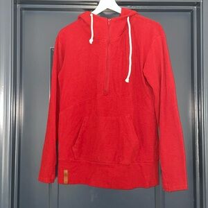 Ampersand Half Zip Cherry Red Light Fleece Pull Over Jacket